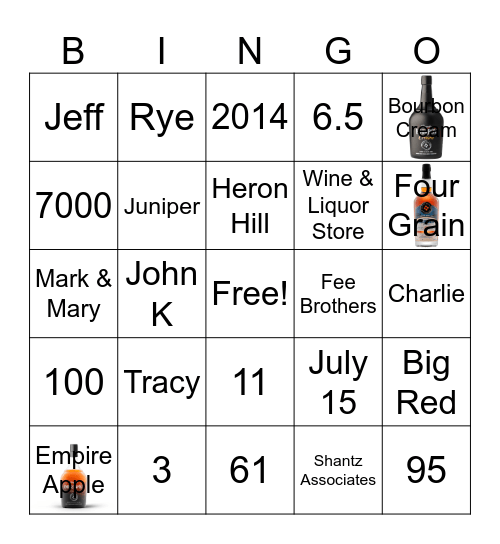 Black Button Bingo Card