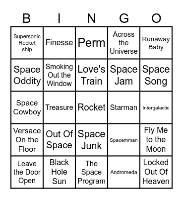 Trip to (Bruno) Mars Bingo Card