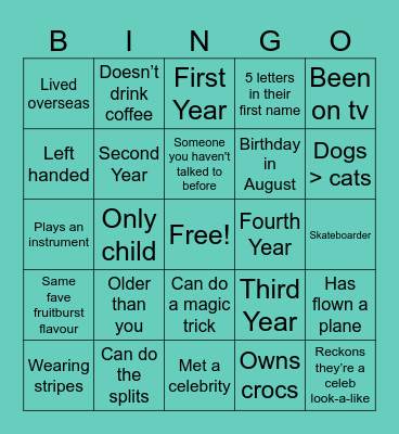 People Round Bingo Card