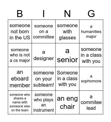 H4I Coffee Chat BINGo Card