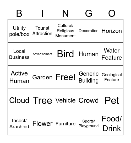 Sketch Bingo Card