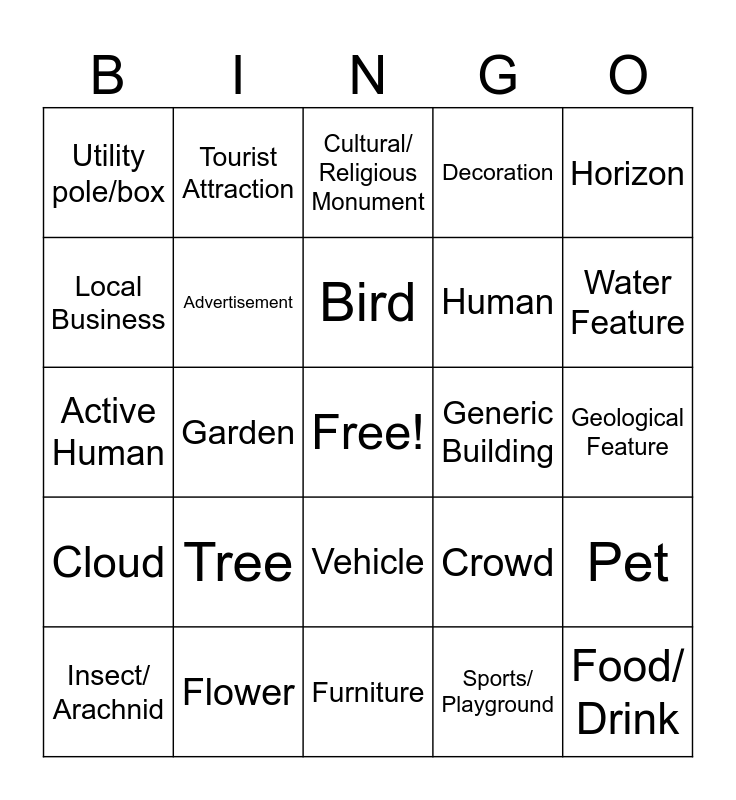 Sketch Bingo Card