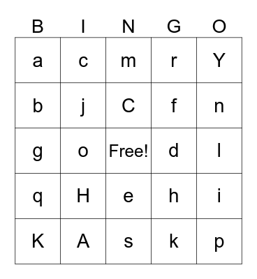 Wedding Speech Bingo Card