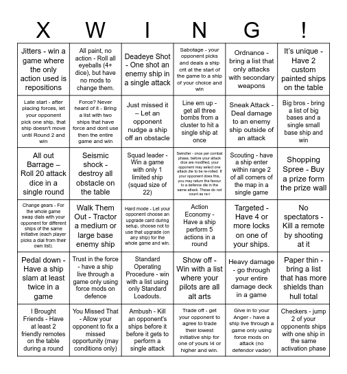 NB's Bingo Card
