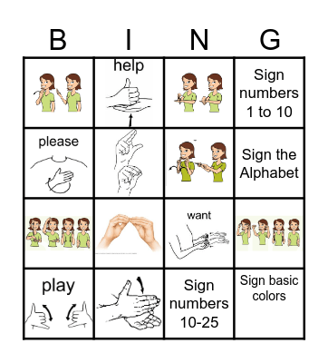 ASL BINGO Card