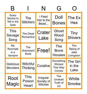 Spooky Season Books Bingo Card