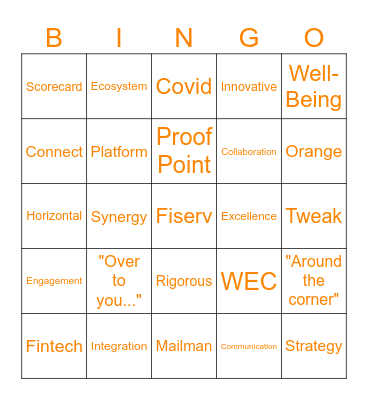 CGL Leadership Bingo Card