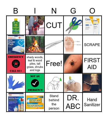 First Responder Bingo Card