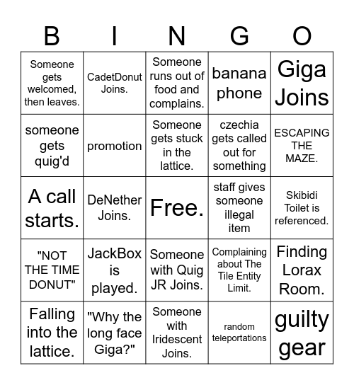 RoomRoot Bingo Card