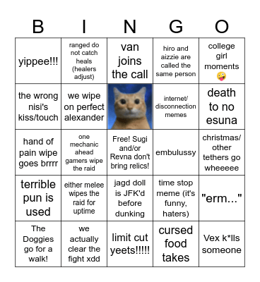 TEA TIME Bingo Card