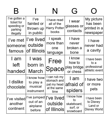 BINGO Card