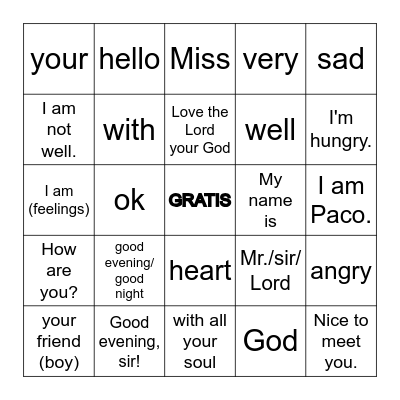 Quarter 1 Bingo- 5th and 6th Grade Bingo Card