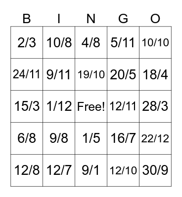 Cumpleaños 2023 Bingo Card