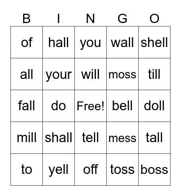 1.4 BINGO Card