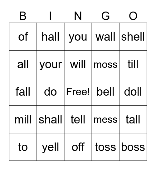 1.4 BINGO Card