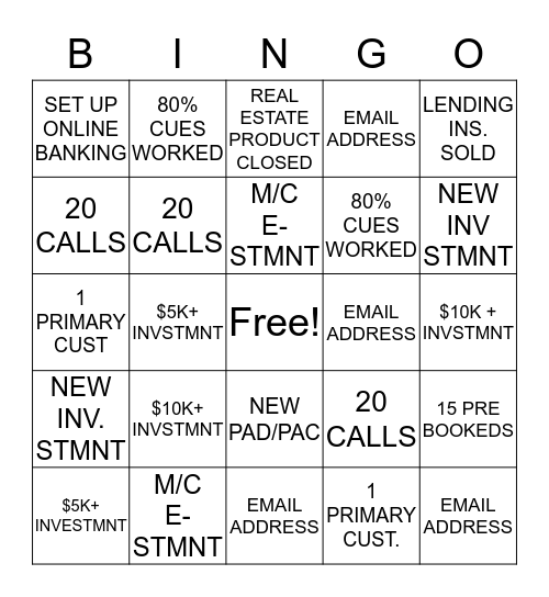 PAUL Bingo Card