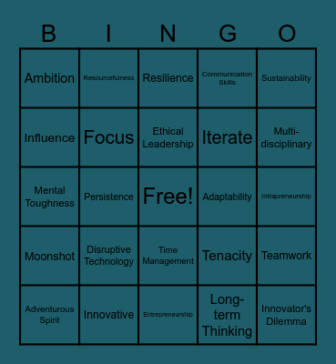 Success Bingo Card