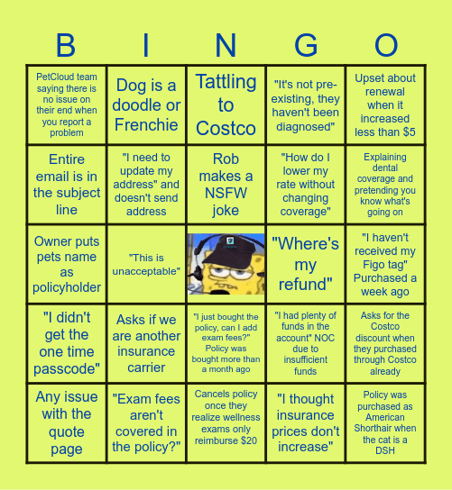 Tuckers Nation - Bingo Card