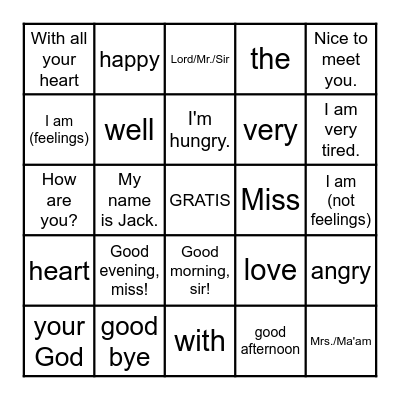 Quarter 1 Bingo- 3rd Grade Bingo Card