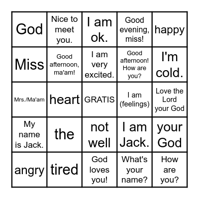 1st Quarter Bingo- 3rd Grade Bingo Card