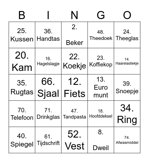 Levend Bingo Card