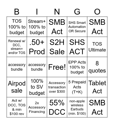 Ian's October Bingo Card