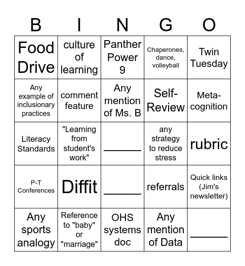 Lingo Bingo - Oct 2, 2023 Bingo Card
