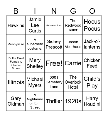 HALLOWEEN Bingo Card