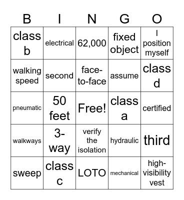 October 2023 HSE BINGO Card