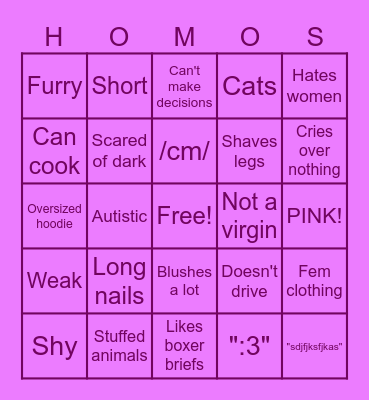 CONFIRMED BOTTOM Bingo Card