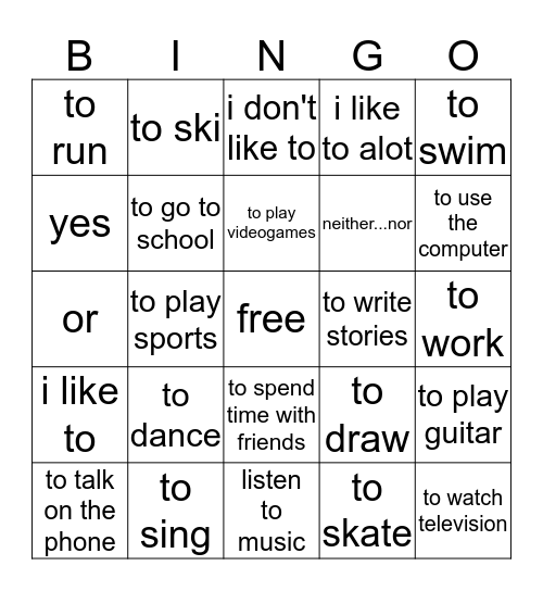 Noe Melgar  Bingo Card
