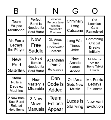 Loomian Legacy Atlanthian Part 2 Bingo Card
