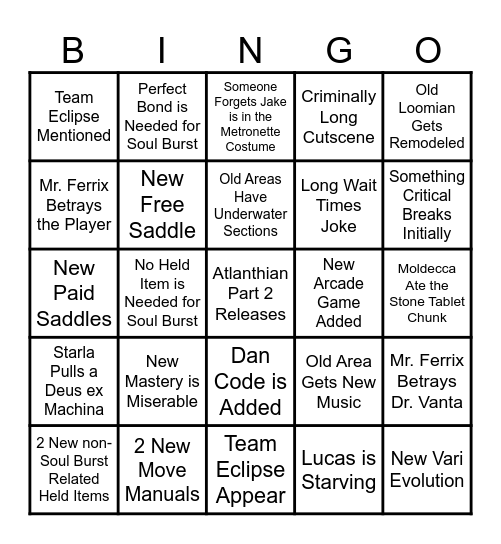 Loomian Legacy Atlanthian Part 2 Bingo Card