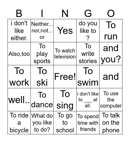 Angie Fonseca  Bingo Card