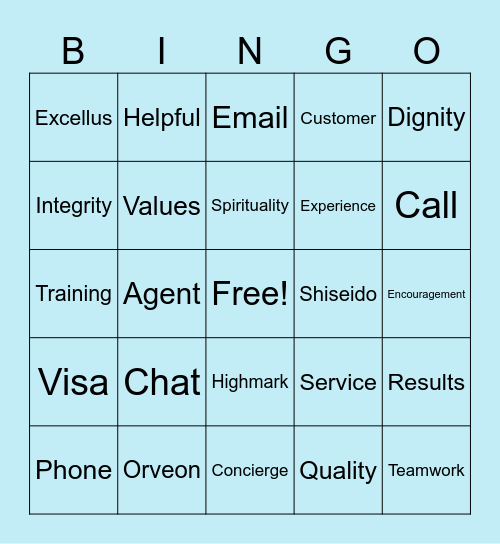 Qualfon Bingo Card