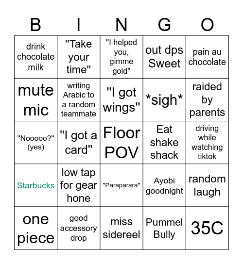 Shark Bingo Card Bingo Card