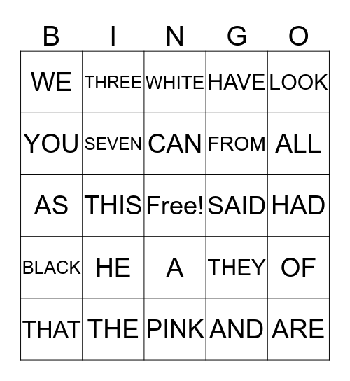 Ambers Bingo Game Bingo Card