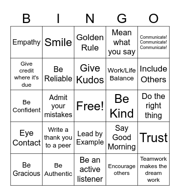Share the Respect V17 Bingo Card