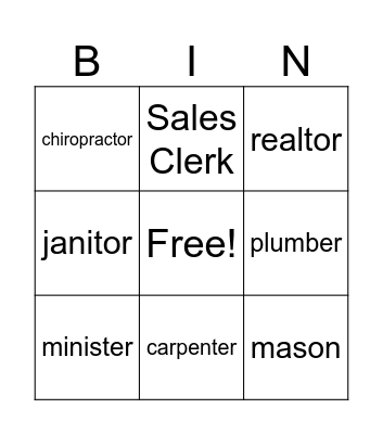 Workers Bingo Card