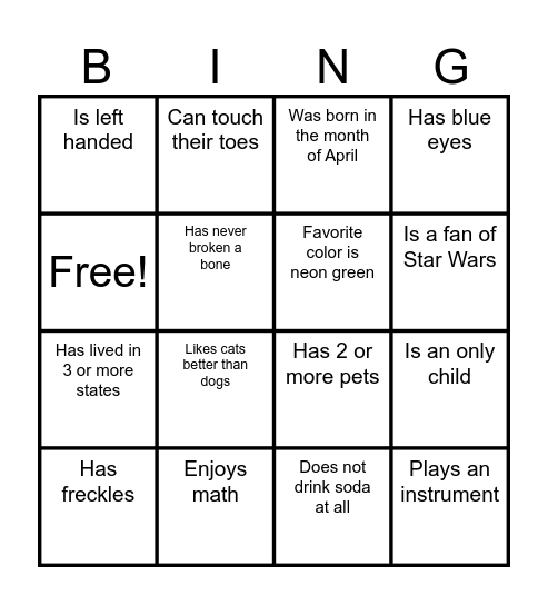 Fine Someone Who... Bingo Card