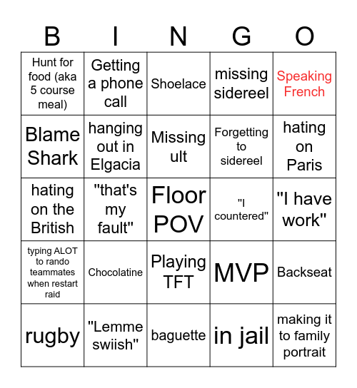 Sweet Bing Card Bingo Card