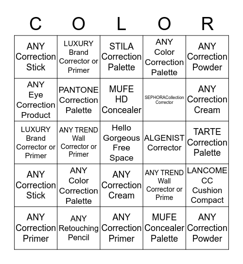 NAME:_______________________ Bingo Card