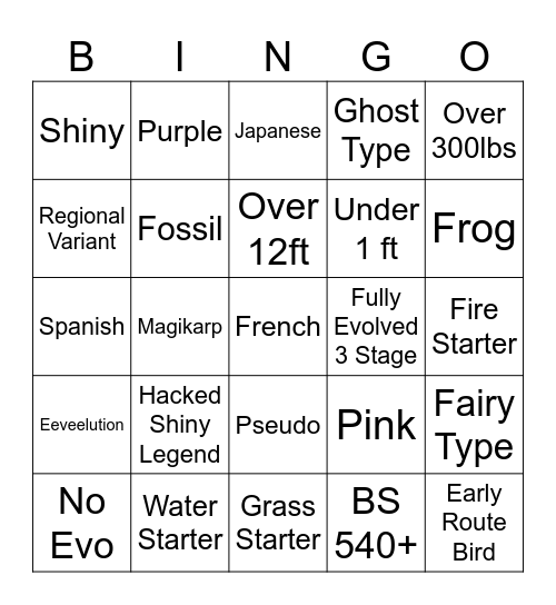 Untitled Bing Bingo Card