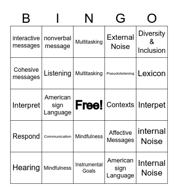 CommuBingo Card