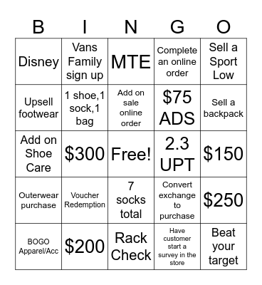 Trick or Treat Bingo Card