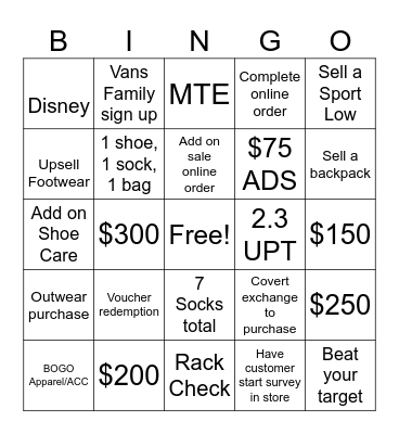 Trick or Treat Bingo Card