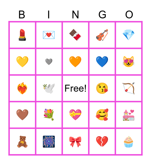 Valentine’s Day Bingo Card