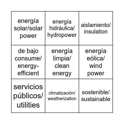 Energy Trust of Oregon - Loteria Bingo Card