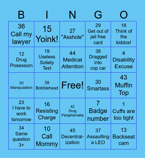 BENA11 (#1) Bingo Card