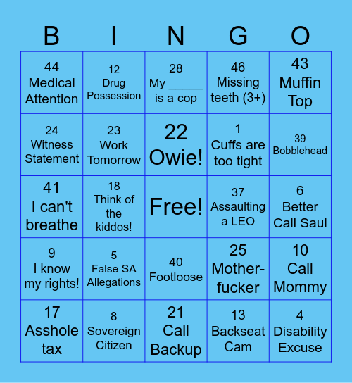 BENA11 (#2) Bingo Card